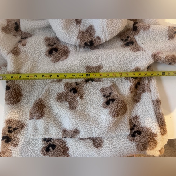 Aelfric Eden Pullover Sherpa 1/4 Zip Teddy Bear Hoodie Size Small - Picture 7 of 11